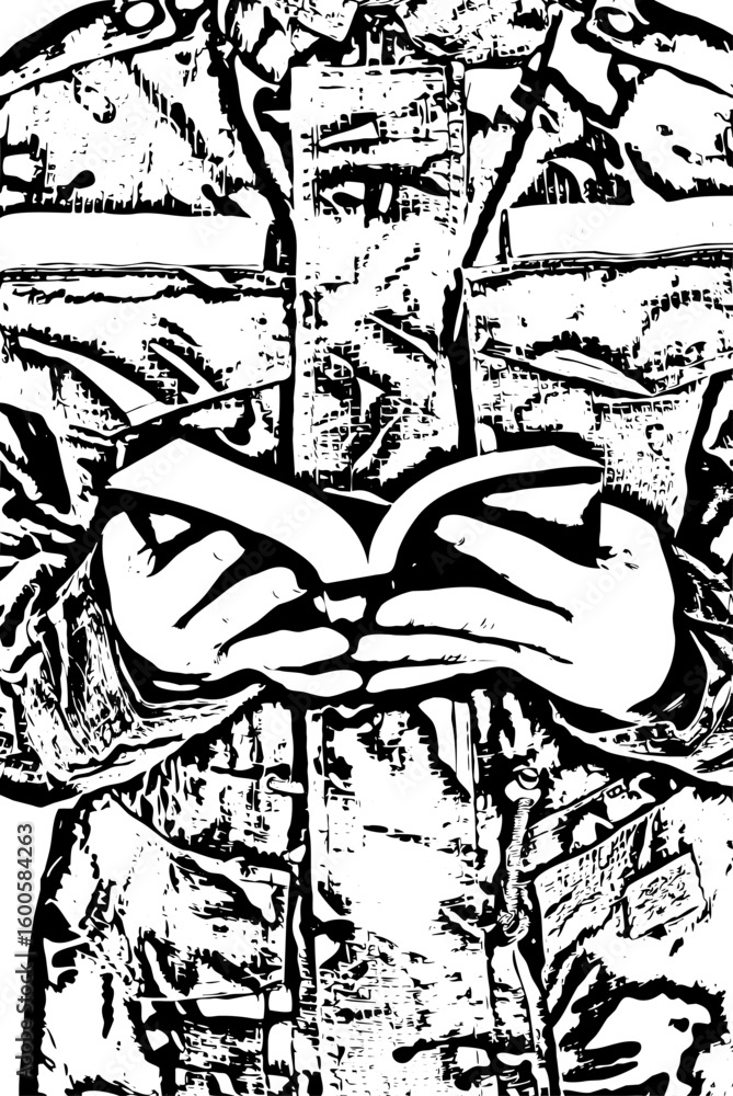Fototapeta premium Soldier with bible