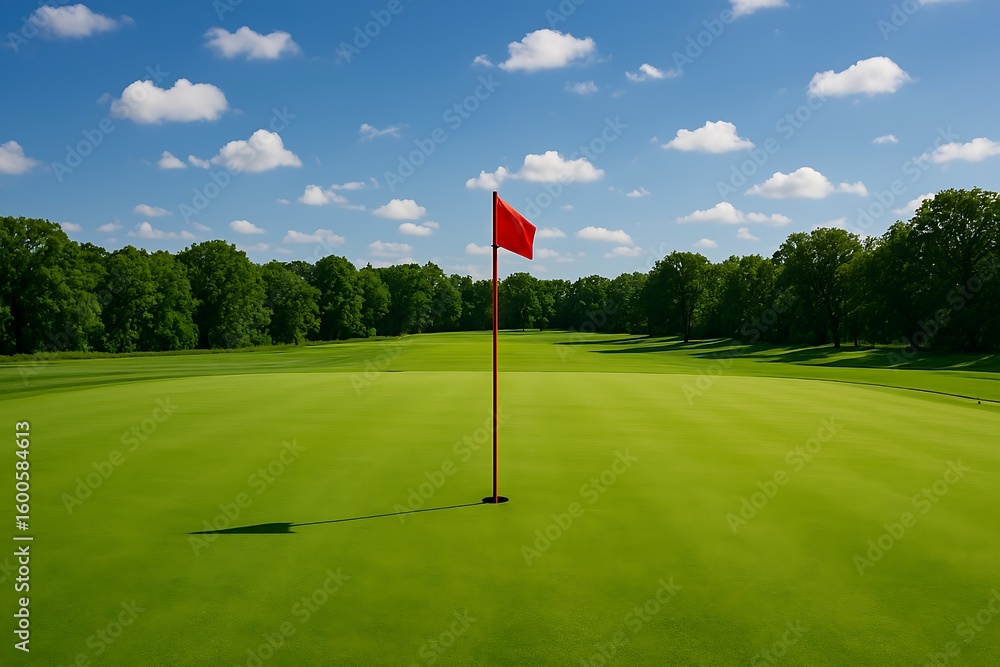 Obraz premium Serene Golf Course Putting Green