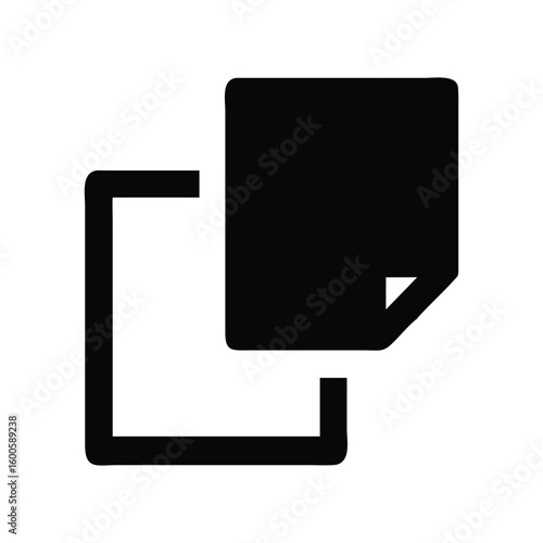 Minimalist copy icon representing duplicating documents and files