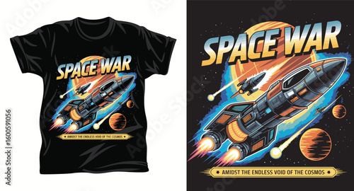 Space Mission t shirt design print