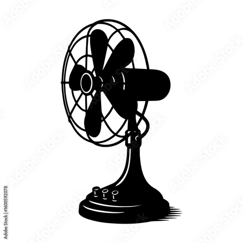 old vintage fan vector