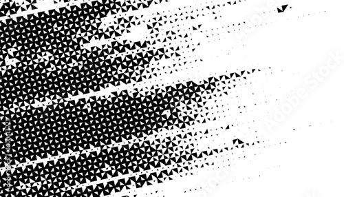 Black and white editable transition pattern with grunge effect of halftone effect. Rough motion for modern background or jersey design. Fully editable vector element 
