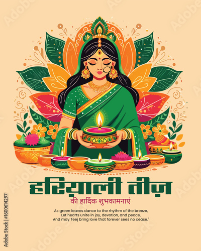 Hariyali Teej celebrates love, devotion, and greenery with joy and traditional rituals.