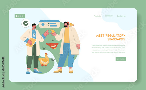 Egg Farm. Flat Vector Illustration