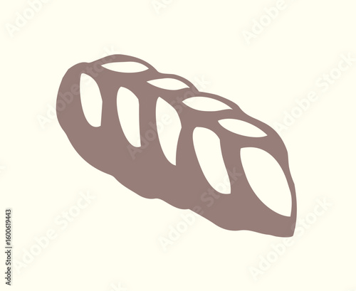 Vector drawing. Jewish braided bun