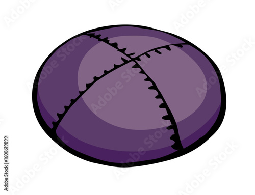 Vector drawing. Jewish clothing yarmulke