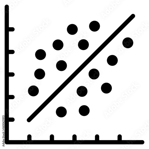 Scatter Plot  Icon Element For Design