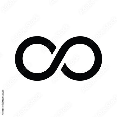 Abstract infinity loop design with vibrant colors and geometric precision ideal for branding and modern visuals