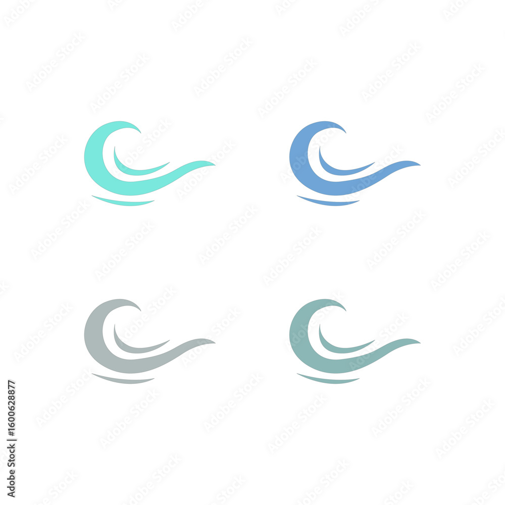 Naklejka premium WATER SPLASH SIGN SYMBOL LOGO VECTOR