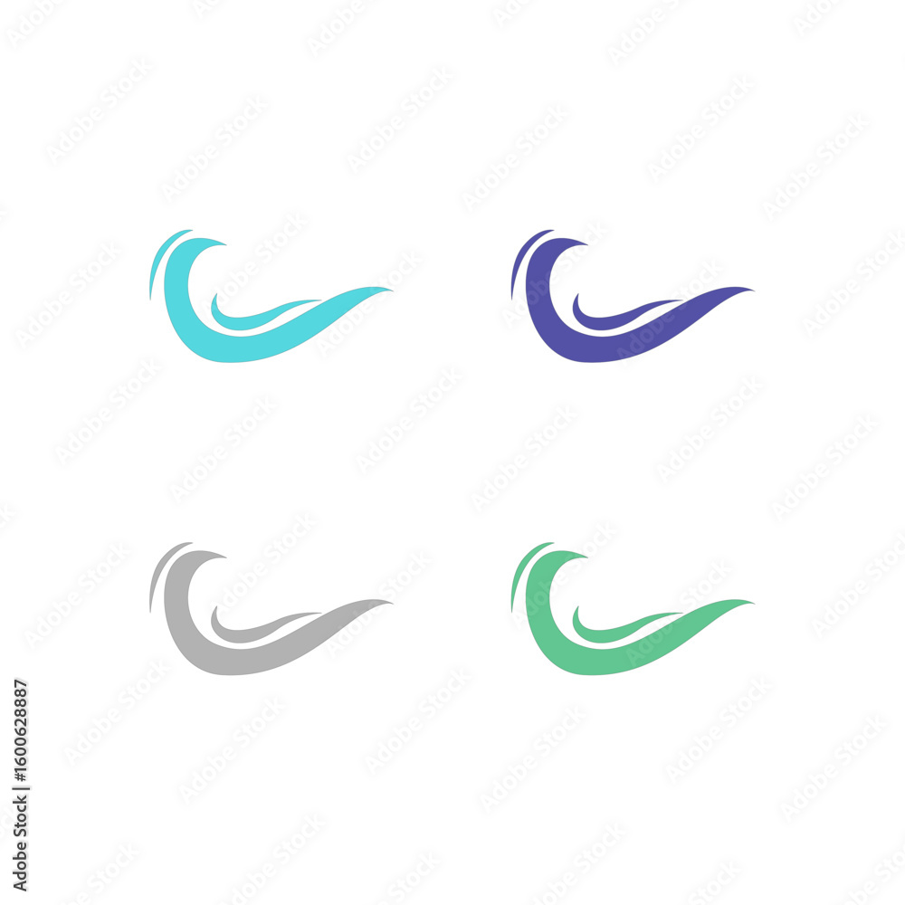 Naklejka premium WATER SPLASH SIGN SYMBOL LOGO VECTOR
