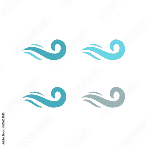 WATER SPLASH SIGN SYMBOL LOGO VECTOR
