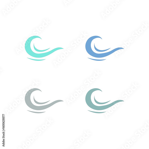 WATER SPLASH SIGN SYMBOL LOGO VECTOR

