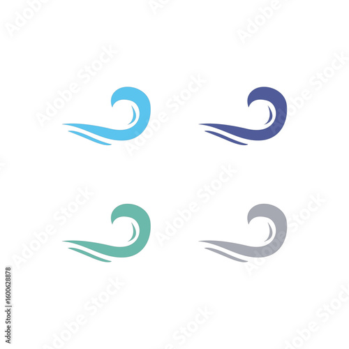 WATER SPLASH SIGN SYMBOL LOGO VECTOR
