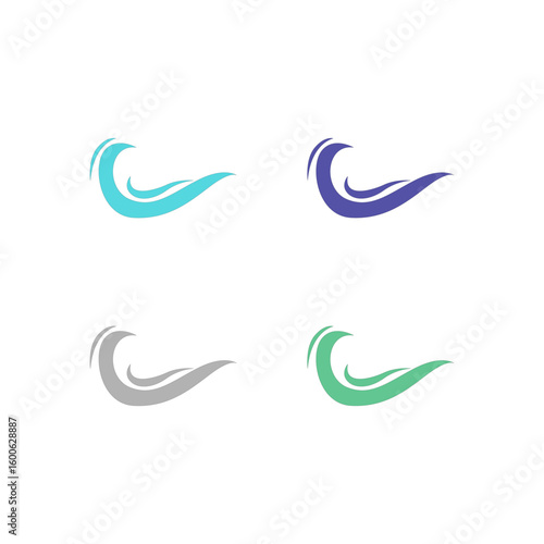 WATER SPLASH SIGN SYMBOL LOGO VECTOR
