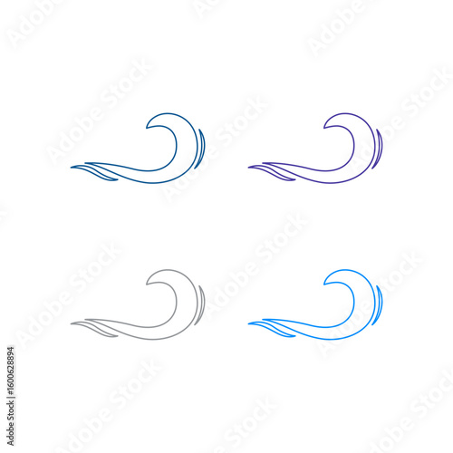 WATER SPLASH SIGN SYMBOL LOGO VECTOR
