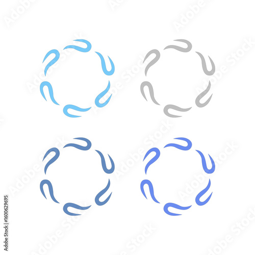 WATER SPLASH SIGN SYMBOL LOGO VECTOR
