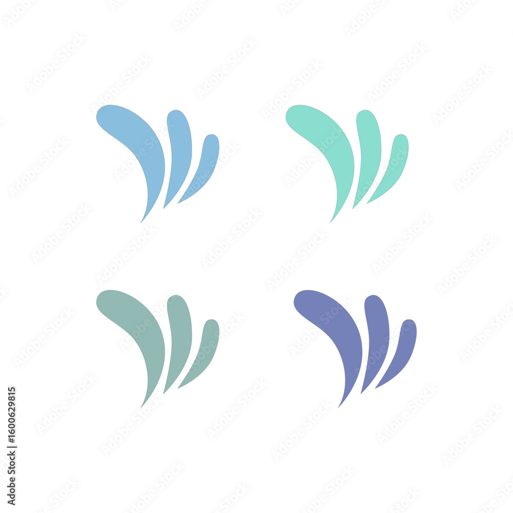 Fototapeta premium WATER SPLASH SIGN SYMBOL LOGO VECTOR 