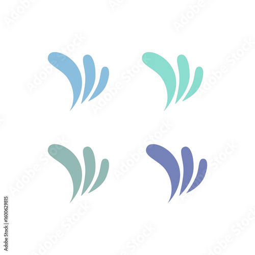 WATER SPLASH SIGN SYMBOL LOGO VECTOR
