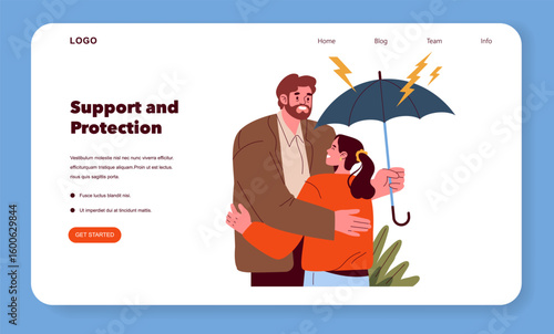 Fathers Day. Flat Vector Illustration