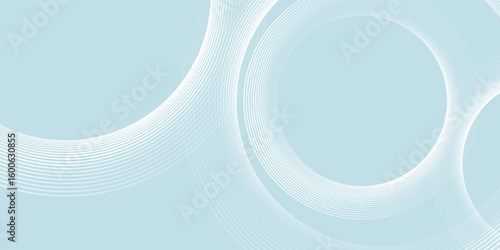 Modern abstract background. Glossy white gradient circle lines. Minimal geometric pattern. Simple graphic elements. Futuristic concept. vector