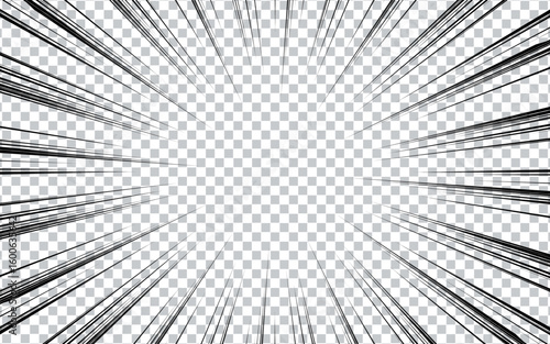 pop art comic book style radial speed lines, monochrome action background sunlight vintage illustration halftone effect