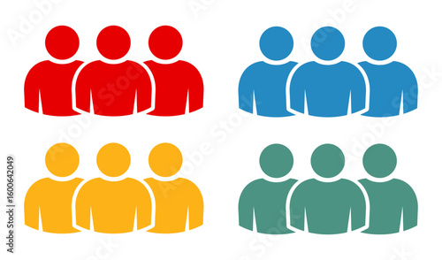 Symbol, ikona ludzi. Plik wektorowy.