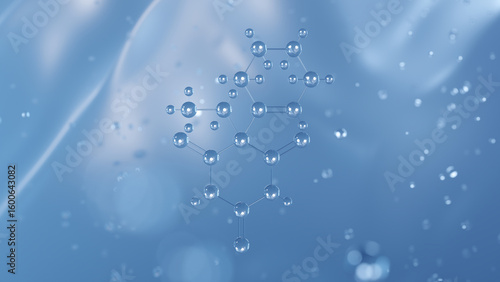 Foto cyclobarbital molecular structure, 3d model molecule, sedative-hypnotic structur