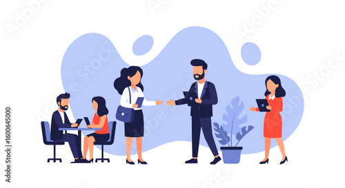 Diverse business team collaborating, perfect for websites, presentations, and marketing materials.