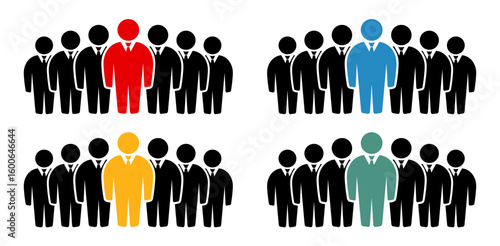 Symbol, ikona ludzi. Plik wektorowy.