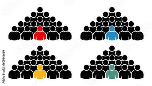 Symbol, ikona ludzi. Plik wektorowy.