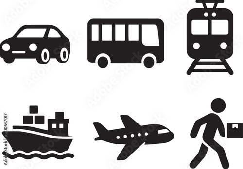 Foto Transport icons set