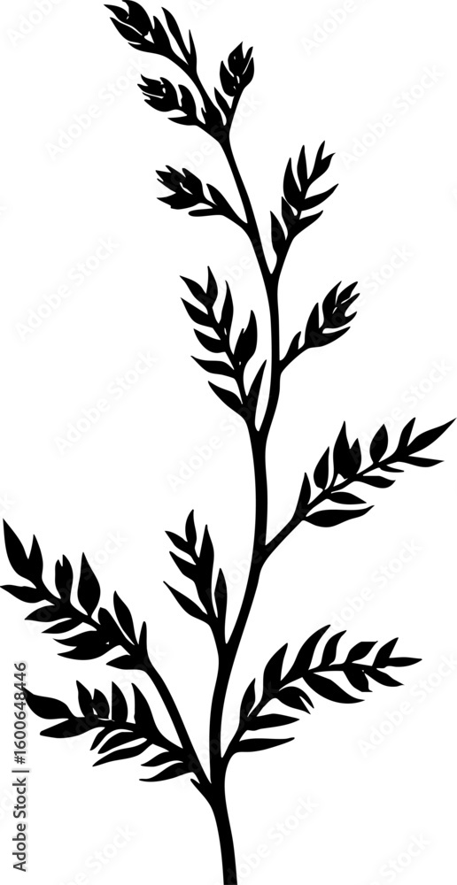 Fototapeta premium Silhouette Flower collection 