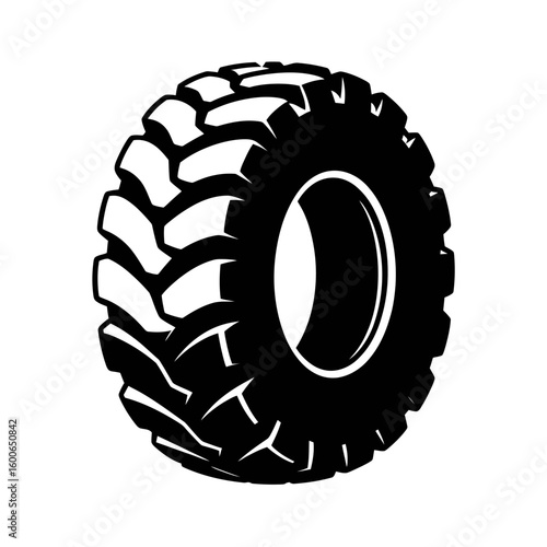Heavy duty off road tire tread pattern illustration