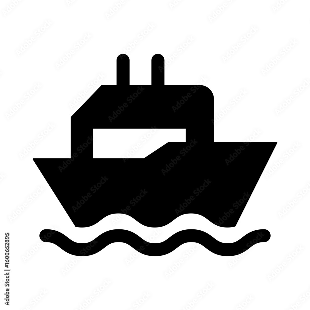 Obraz premium ferry boat marine transport icon 