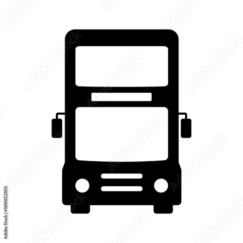 double decker bus transport icon
