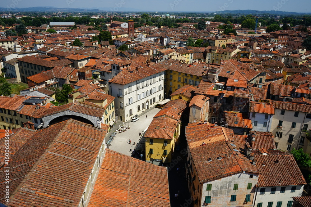 Obraz premium Lucca view from above, Tuscany, Italy