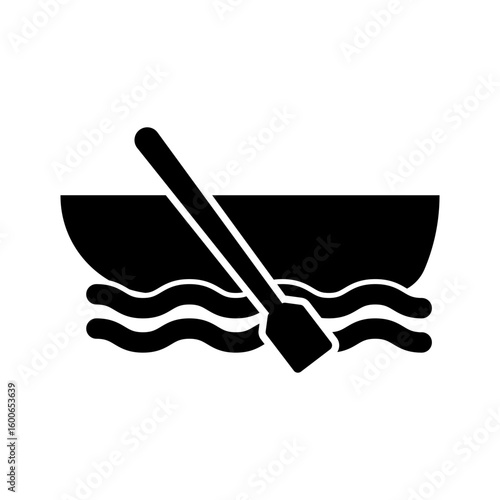 rowboat oars watercraft icon
