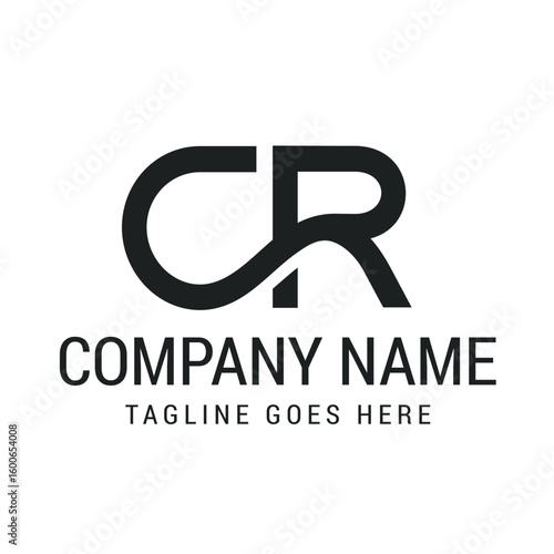 Creative Letter CR or RC Modern Minimalist Vector Logo Design Templates for Brand
