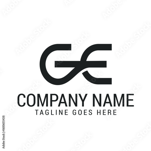 Creative Letter GE or EG Modern Minimalist Vector Logo Design Templates for Brand