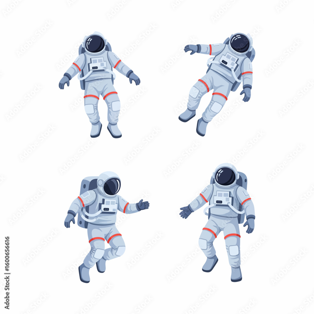 Astronaut Floating Vector Art – Space and Astronomy Concept flat style Astronaut Floating Vector Art – Space and Astronomy Concept flat style