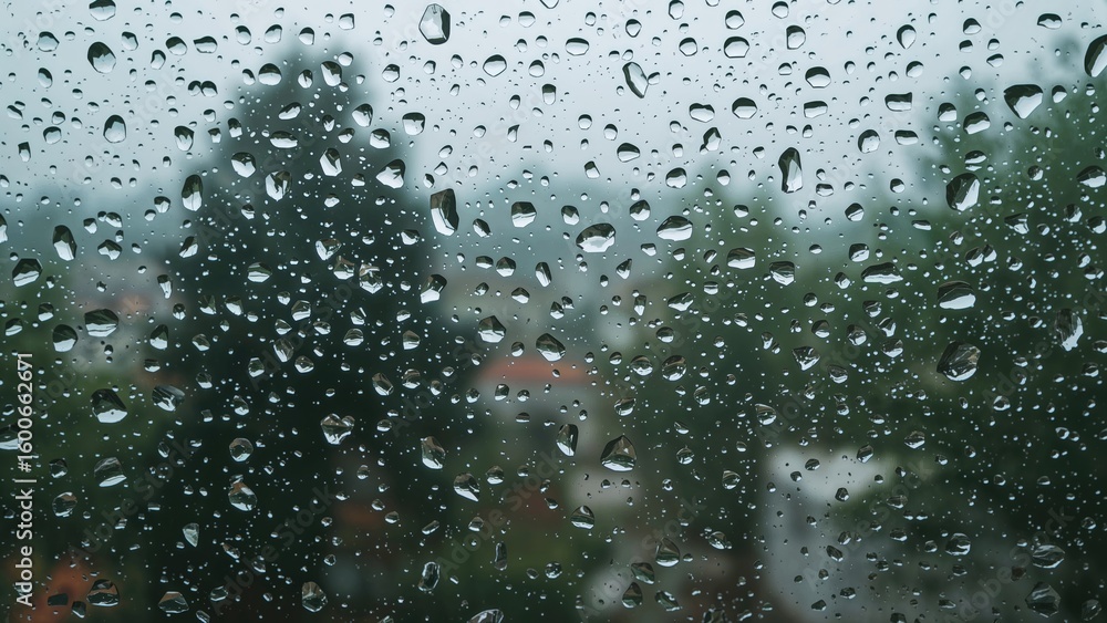 Fototapeta premium Surface adorned with rain droplets