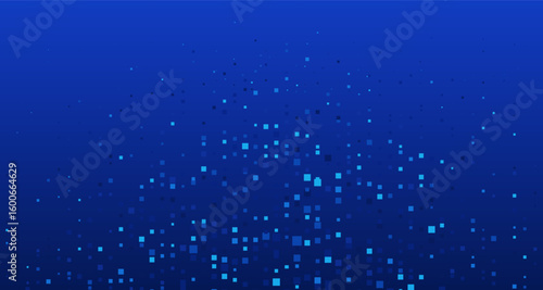 Medical blue background. Health bg. Tech element pattern. Hospital geometric graphic design. Math pixel art shape. Webinar conference event banner. Vector illustration