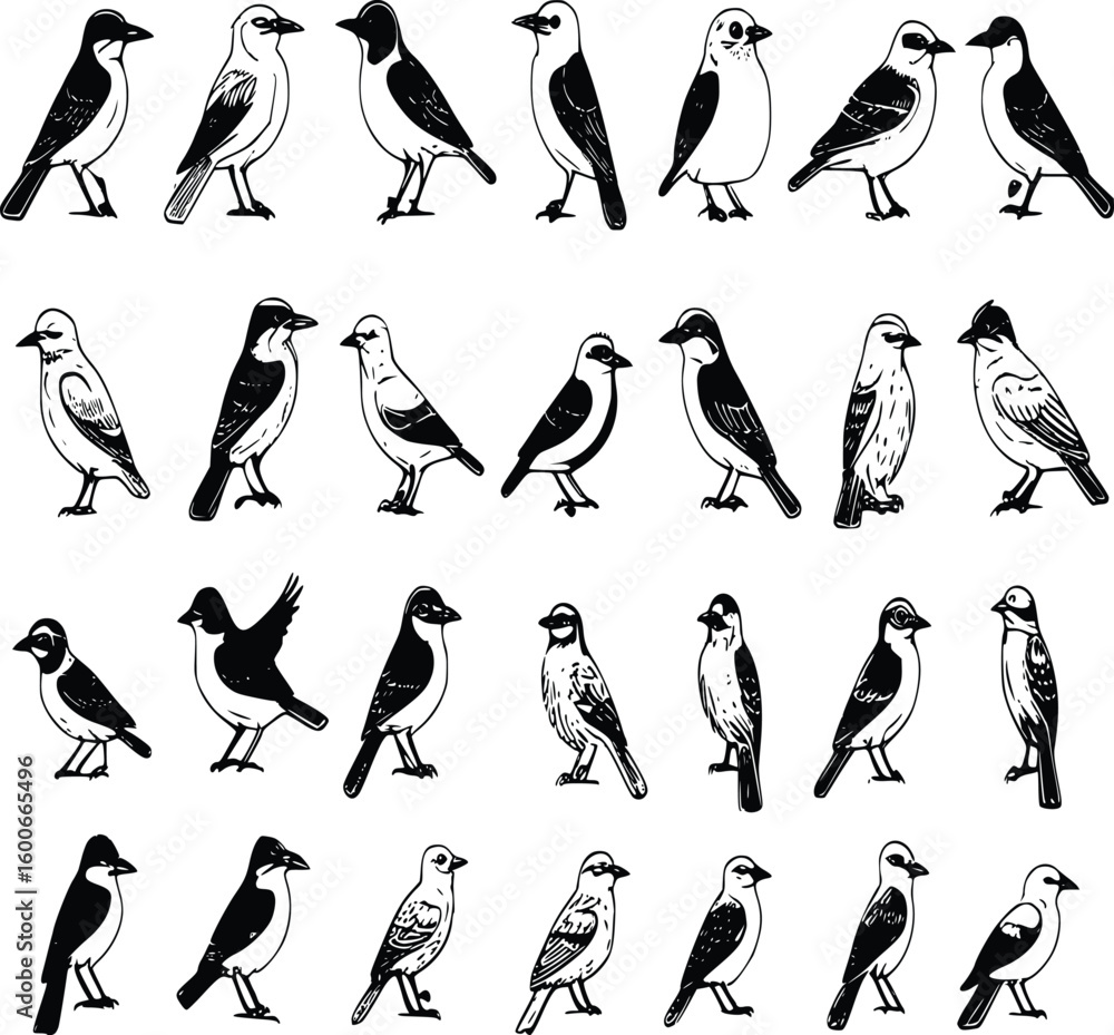 Fototapeta premium Bird Silhouette Collection