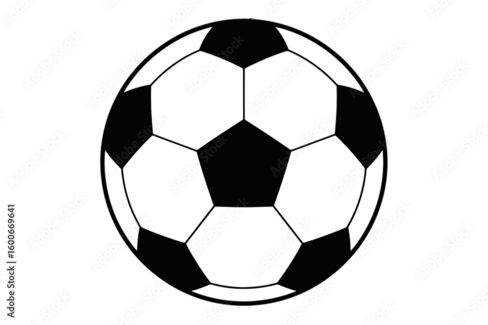 Fototapeta premium Soccer Ball Outline football sport