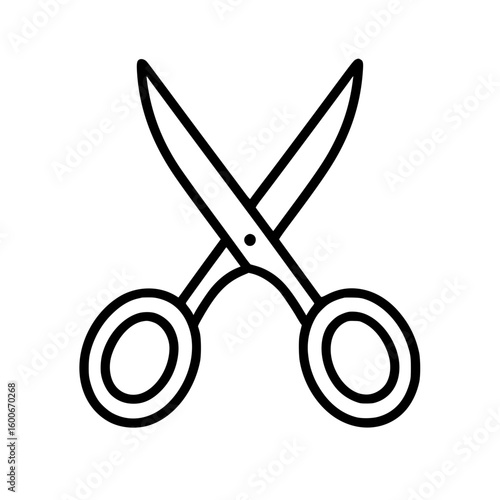 Scissors Line Icon Vector Illustration