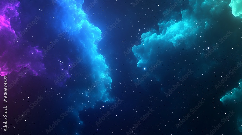 Abstract space background with colorful nebula clouds and stars for science and astronomy Abstract space background with colorful nebula clouds and stars for science and astronomy