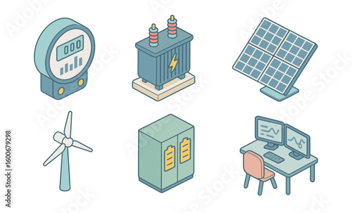 Energy management tools in isometric design for renewable and electric power systems