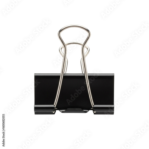 Obraz na plátně Black binder clip for office use
