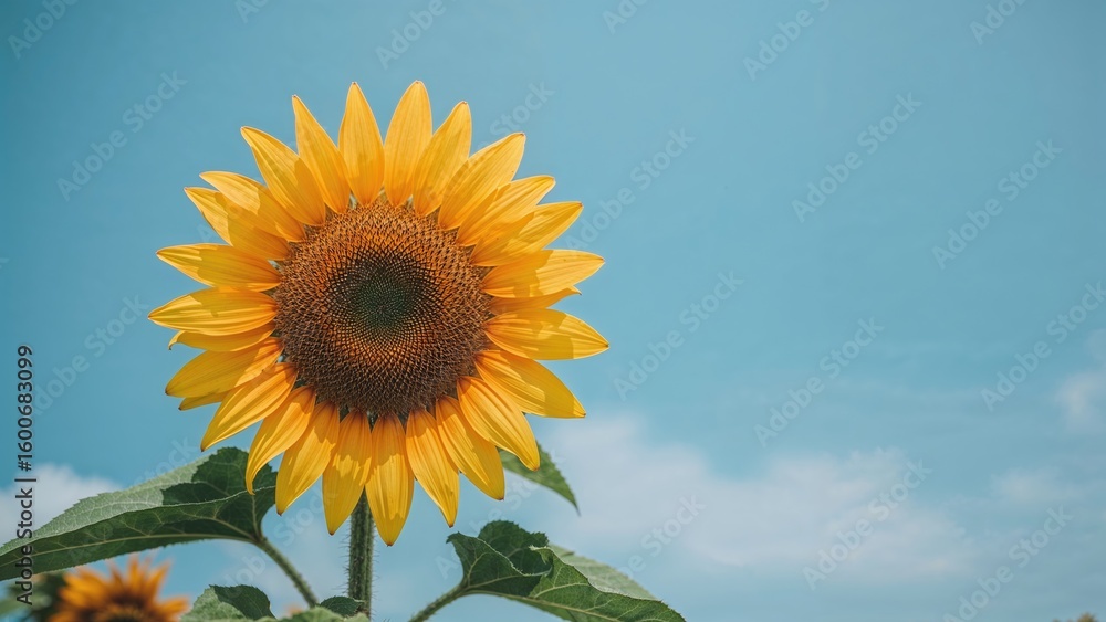 Naklejka premium Bright yellow flower in bloom