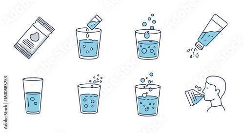 Step-by-step guide to making effervescent drink from powder